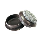 Furniture Castor Cups with Felt Base | 44mm | Brown | Pack of 4 image
