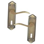 Sonnato Torino Bronze Lever on Plate Door Handles | VP604B image