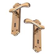 Sonnato Bari Mahogany Lever on Plate Door Handles | VP450M image