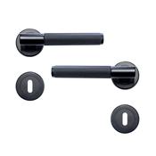 Sonnato Milan Lever on Rose Door Handle Matt Black | VP201MB image