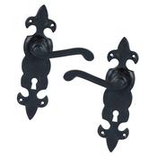 Sonnato Black Fleur De Lys Door Handles | VP1401 image