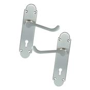 Sonnato Nova Satin Nickel Lever on Plate Door Handles | VP600SN image