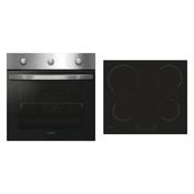 Candy Built-In Electric Single Oven &amp; Ceramic Hob Pack | PCI27XCH64CCBS image