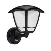 Luceco 4 Panel PIR LED Outdoor Coach Lantern | Black | LEXCL4B6B4P-01 image