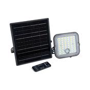 Luceco Mensa 10W Solar Floodlight with PIR Sensor & Remote | 1500 Lumens | Black | IP65 Rated