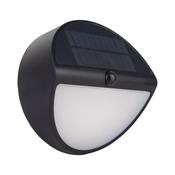 Luceco Carina Round Eyelid Solar PIR Bulkhead Wall Light | 500 Lumen | Black | LEXSBH50B40-01 image
