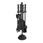 De Vielle 5 Piece Companion Set with Round Base | Black | 41cm | DEF977947 image