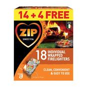ZIP High Performance Wrapped Firelighters | 18 Pack | 14 + 4 Free image
