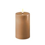 Deluxe Homeart Real Flame LED Candle | Caramel | Ø7.5 x H12.5cm | RF-0070 image