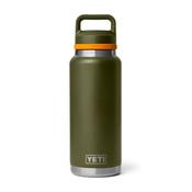 YETI Rambler 36 oz Bottle with Chug Cap | Olive / King Crab Orange | 1L image