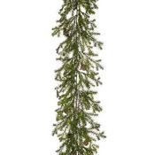 Floral Silk Fine Pine and Cones Garland | Green / Brown | 180 cm
