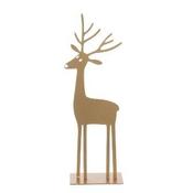 Floral Silk Metal Deer | Champagne | 25 cm