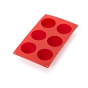 Lékué Silicone Muffins Mould | 6 Hole Red image