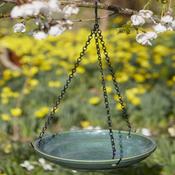 Hanging Glazed Bird Bath | Jade image