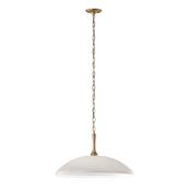 Delarosa 1 lt Ceiling Pendant - White &amp; Champagne Bronze image