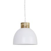 Samana Hanging Lamp | Matt White/Wooden Top image
