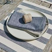Wide Stripe Placemat Flint Blue (Set of 2) image