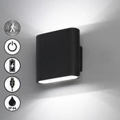 Easy Magnetics 2 Light Outdoor Wall Light LED w/ Motion Sensor | Black image