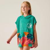 Kids' Towel Robe II | Turquoise/Tropical Leaf image