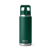 Rambler 26oz Bottle with Straw | Black Forest Green image