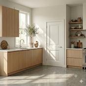 2 Panel Victorian Style Primed White Internal Door WC9 image