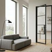 Steel Black Modern Internal Clear Glass Door Hamburg image