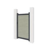 Aluminium Gate with Composite Panels Antique