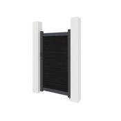 Aluminium Gate with Composite Panels Black
