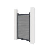 Aluminium Gate with Composite Panels Stone Grey