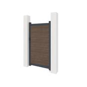 Aluminium Gate with Composite Panels Teak