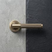Barcelona Door Internal Antique Brass Knurled Handles image