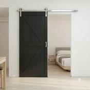 Barn Door Sliding Rail — Satin Nickel, 2m image