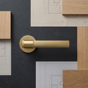 Brussels Satin Brass Knurled Door Handle image