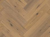 120 x 18 x 600mm Herringbone Chorley Oak - Smoked White, Brushed, Fine Sawn &amp; Matt Lacquered Engineered Flooring image