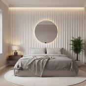 Curved T&amp;G Wall Paneling Primed White image