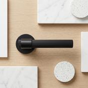 London Black Knurled Door Handle image