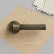 Porto Antique Brass Knurled Door Handle image