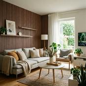 Walnut Slat Acoustic Wall Panelling — 2400 x 600mm