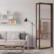 Steel Bronze Modern Internal Reeded Glass Door Lisbon image