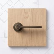 Stockholm Antique Brass Door Handle image