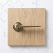 Stockholm Door Internal Antique Brass Handles