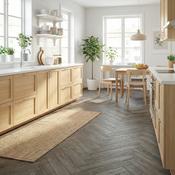 Stone Grey Oak SPC Waterproof Herringbone Flooring image