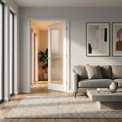 WC15GR White Shaker Internal Door — Reeded Glass image