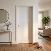 WC18 1930s Style White Internal Door — Three Over One image