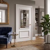 WC35GC Clear Glass Victorian Style White Internal Door image