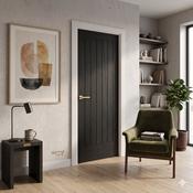 WC3 Cottage Style Black Brushed Oak Internal Door image