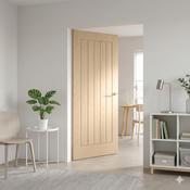 WC3 Cottage Style Whitewashed Oak Internal Door image