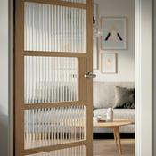 WC41GR Reeded Glass Urban Style Whitewashed Oak Internal Door image
