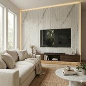 Fluted Slat Wall Panelling Italian White image