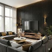 Fluted Slat Wall Panelling Prague Black image